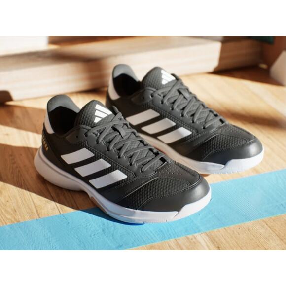 Adidas Men's Core Black Cloud White Ligra 8 Indoor Shoes Size 14 - Picture 1 of 12